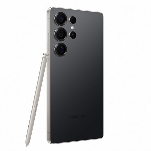 Samsung Galaxy S25 Ultra 5G Smartphone with Galaxy AI (Titanium Black, 12GB RAM, 256GB Storage), Titanium Frame, Snapdragon 8 Elite, 200 MP Camera with ProVisual Engine and 5000mAh Battery