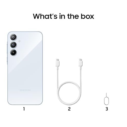 Samsung Galaxy A55 5G (Awesome Iceblue, 8GB RAM, 256GB Storage) | AI | Metal Frame | 50 MP Main Camera (OIS) | Super HDR Video| Nightography | IP67 | Corning Gorilla Glass Victus+ | sAMOLED Display