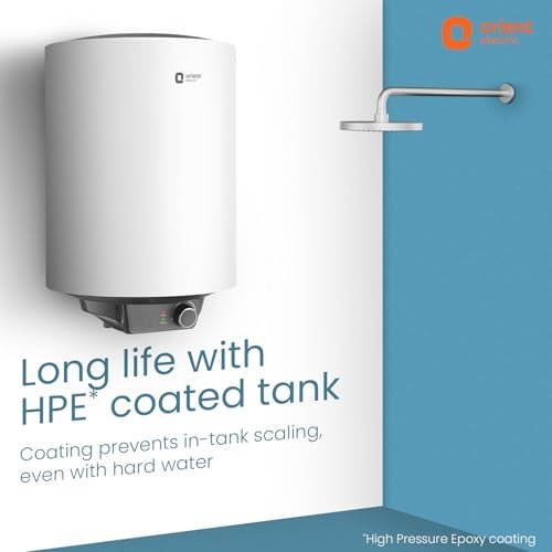 Orient Electric Enamour Classic Pro Geyser|25L Storage Water Heater| Faster Heating with Whirlflow Technology| HPE Coated Tank | BEE 5-star rated | High Rise Compatible |5 years tank warranty