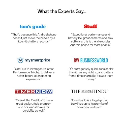 OnePlus 15 | 12GB+256GB | Ultra Violet | India's First Snapdragon® 8 Elite Gen 5 | 7300mAh Battery | Personalised AI | Game-Changing 165Hz Display | Triple 50MP Camera with 4K 120fps Dolby Vision