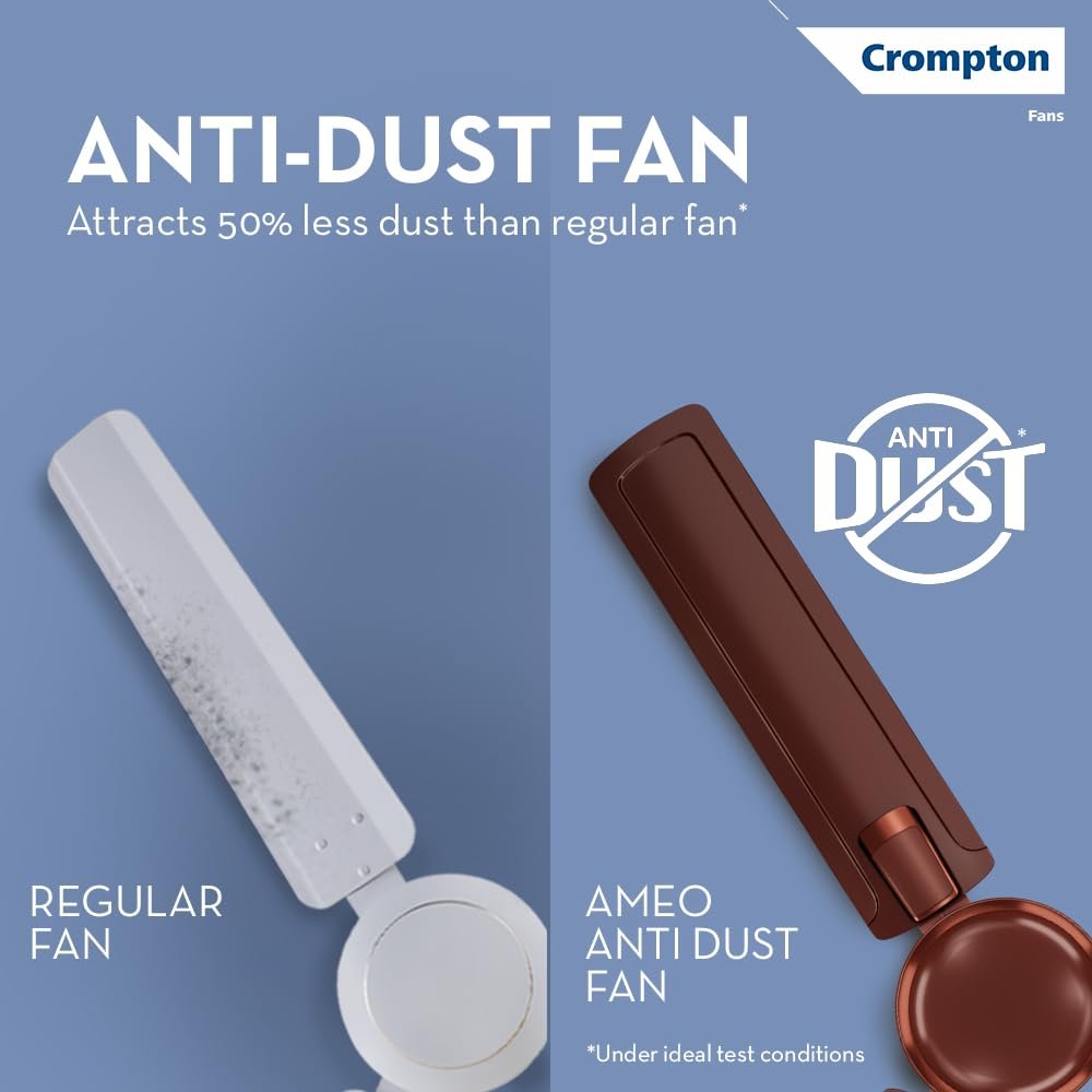 Crompton HIGHSPEED AMEO 1200mm (48 inch) Ceiling Fan (Brown Gold) Star rated energy efficient fan