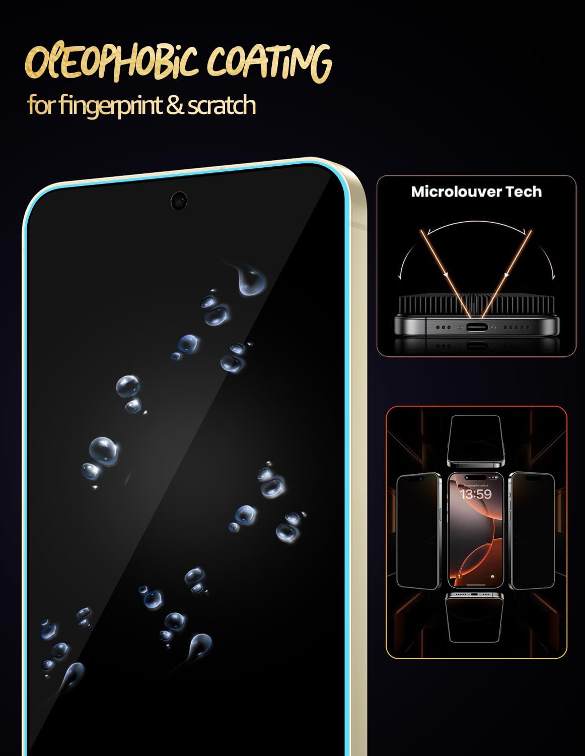 Lensarmor Samsung S24 / S25 Clear Borderless Tempered Glass – Premium Military Grade 9H+ Screen Protector for Galaxy S24 and S25 Series – Ultrasonic Fingerprint Compatible Edge-to-Edge HD Screen Guard