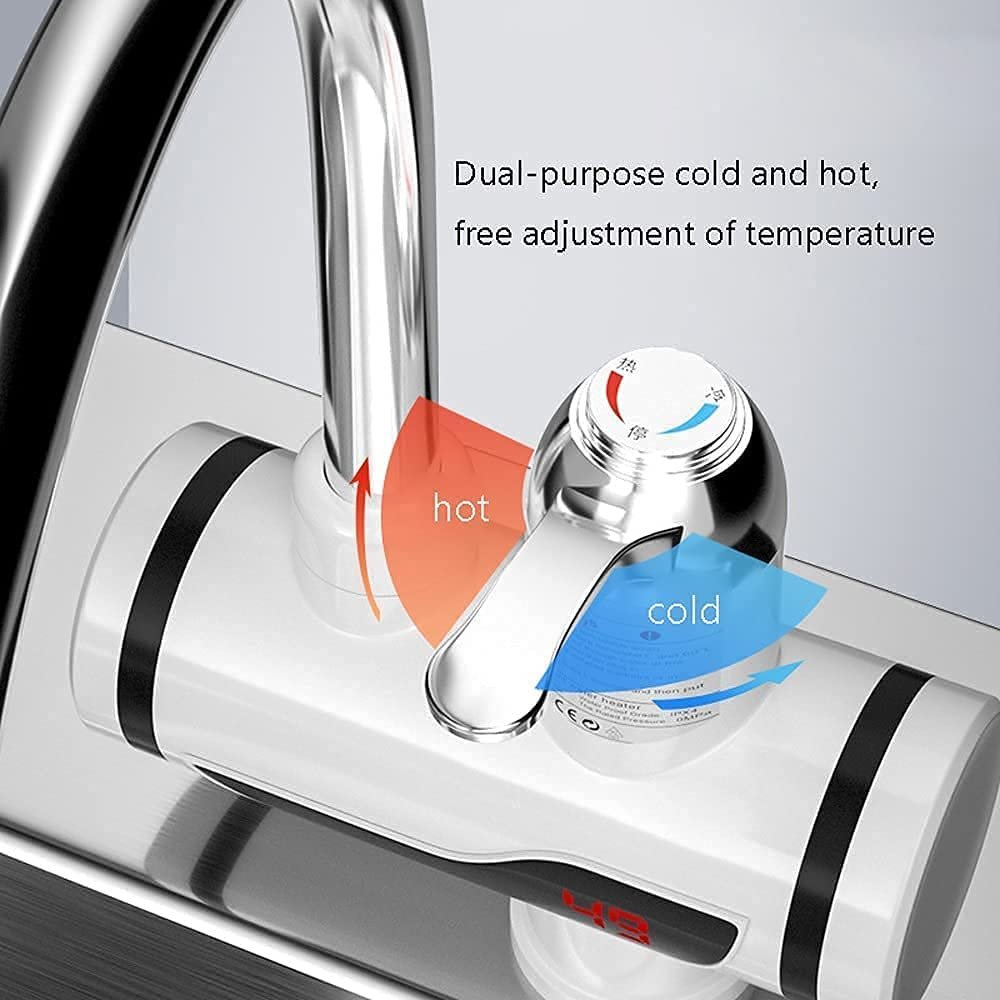 Elevea (Limited 15 Years Warranty ) Instant Tap Water Heater/Geyser For Kitchen, Bathroom, Office, Restaurants, Labs, Clinics, Saloon, LED Electric Head Water Heaters Body And Butt