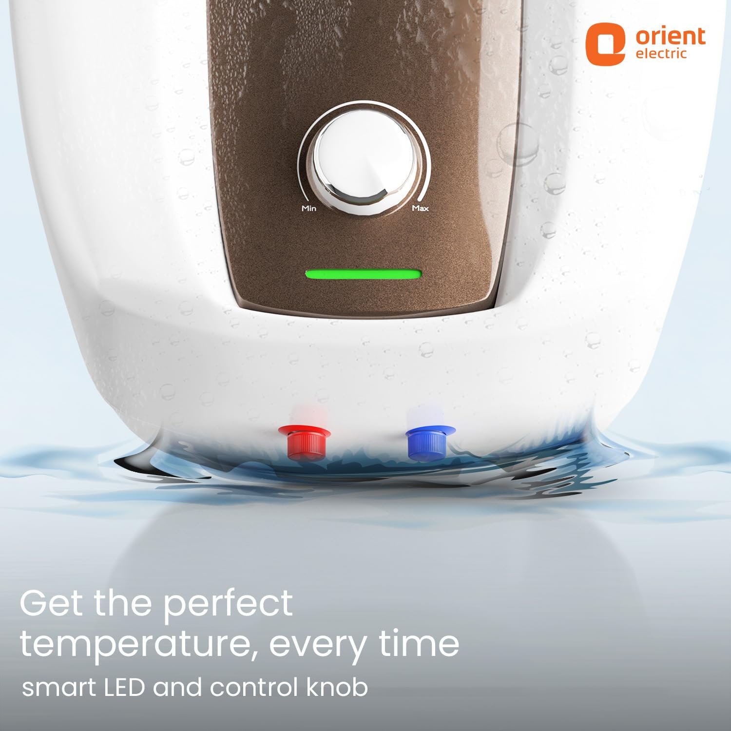 Orient Electric Aquator Edge Geyser|15L Storage Water Heater| Faster Heating with Whirlflow Technology| Ultra Diamond Glassline Tank | BEE 5-star rated | High Rise Compatible |5 years tank warranty