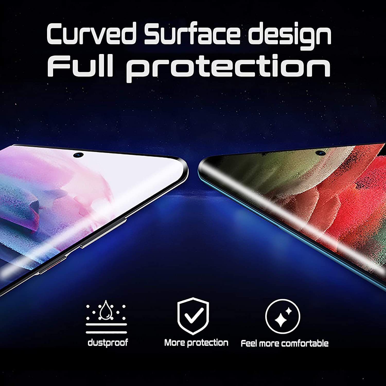 STP FEEL® UV Premium Tempered Glass Screen Protector Guard Compatible For VIvo V60e 5G (6.77 Inch, Pack of 1) Full Adhesive UV Curved Case Friendly HD Clarity with easy installation kit for Smartphone