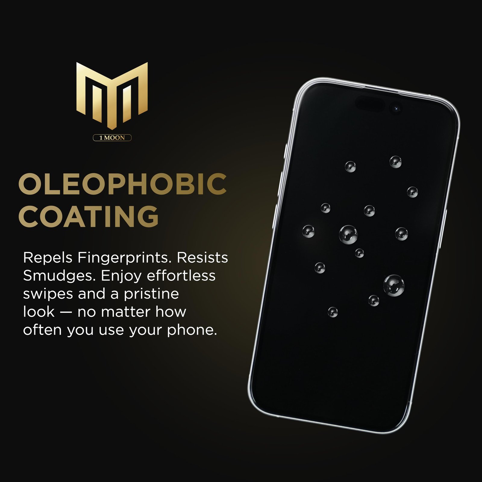 1Moon Tempered Glass for iPhone 17/16 Pro – DIY Easy Installation Frame, 9H Screen Protector with HD Clarity, Scratch Resistant, Oleophobic Coating, Dust Guard for Ear Speaker, Bubble-Free | 1 Pack