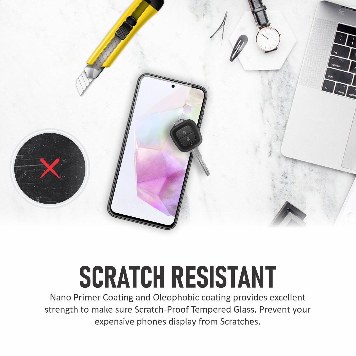 SupCares Tempered Glass for Samsung Galaxy A36 and Samsung Galaxy A56 (6.7 Inch) With Installation Kit | Military-Grade Gorilla Screen Protector | Edge to Edge Coverage | Black